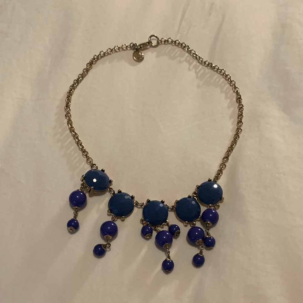 J. Crew Royal Blue and Gold Kids Necklace